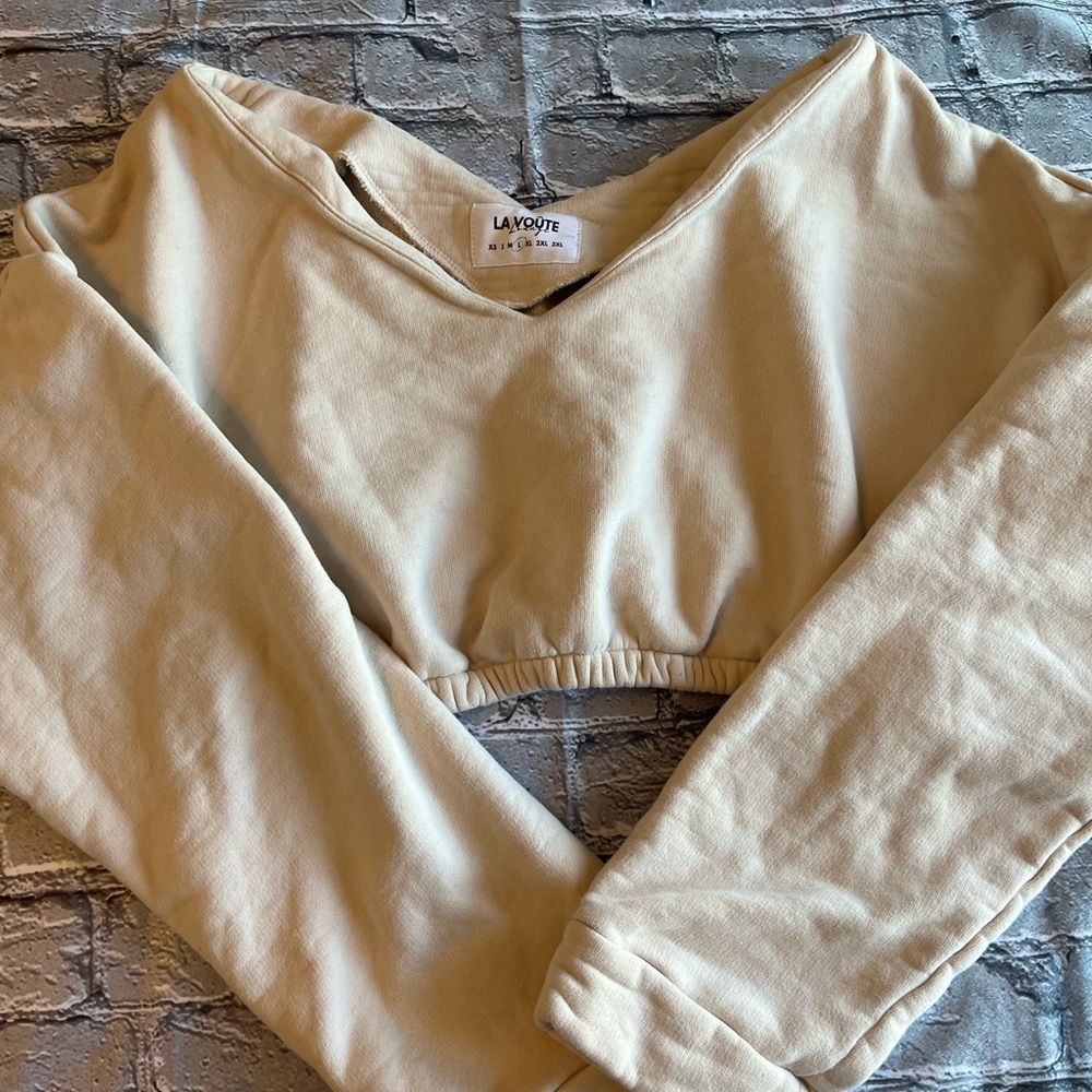LA Vouge lounge crop top sweatshirt L